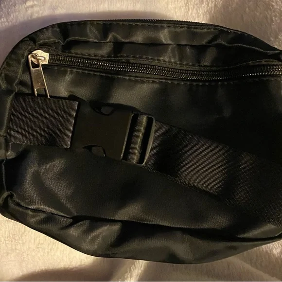 NWOT- Black waist belt bag. Fanny pack. Two zipper compartments.$5 or deal 2/$10 - Picture 2 of 4